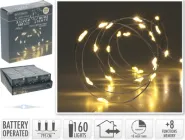 Світлодіодна гірлянда Christmas Decoration 160 LED 8.1 м (8 функцій) на батарейках Теплий білий (AX9731730)