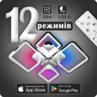 Люстра світлодіодна 517 Light 3color з пультом 120Вт Хром (01738)