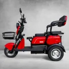 Електроскутер триколісний EVOBIKE Luna TRIO 60V 23Ah 1200W (2025) з покращеним акумулятором і комфортним сидінням | Червоний