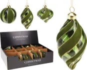 Набір ялинкових прикрас Christmas Decoration 8 см, 8 см, 12.5 х 6.3 см 12 шт Зелений (ABR822430)