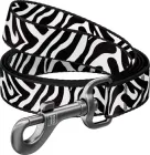 Повідець для собак нейлоновий WAUDOG Nylon, малюнок "Зебра", S, Ш 15 мм, Дов 122 см (340-0055collar)