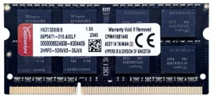 Оперативна пам'ять Kingston HyperX SODIMM DDR3 8Gb 1333Mhz (HX313S8IB/8)