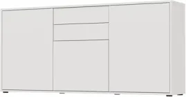 Комод MEBLIBUD NICOLE на 2 ящики з 3-ма дверцятами 160 х 36 х 74 см Білий (2203621900010)