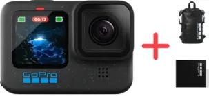 Відеокамера GoPro Hero 12 Black (CHDHX-121-RW) + Акумулятор GoPro Enduro Battery for Hero 12 Hero 11 Hero 10 Hero 9 (ADBAT-011) + Рюкзак GoPro THB9001-CST 20 л Чорний (754590964906)