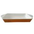 Форма Mazhura оранжева з ручками прямокутна 36,5х18,5 см чавун з емаль покриттям (mzXG601O)