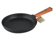 Сковорода Brizoll Оптима з деревяною ручкою d26 см h4 см чавун (02640-Р)