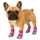 Чобітки для собак на флісі розмір L 5,5см х 4,6см рожеві