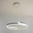 Керована світлодіодна СМАРТ люстра підвісна ESLLSE HIPPO 90 Вт 500x1200 мм Біла