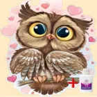 Алмазна мозаїка на підрамнику ColorArt Совеня 20х20 DDP1215 + Подарунок лак для покриття