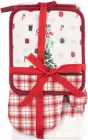 Набір для кухні Ardesto Christmas Tree Прихватка 18х20 см + Рукавиця 18х30 см + Рушник 38х63 см Червоно-зелений (ART14HTR)