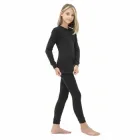 Зимова дитяча термобілизна повсякденна бавовняна комплект 134-140 см Чорний