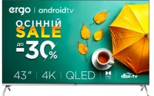 Телевізор Ergo QLED 43" 43GUS8555