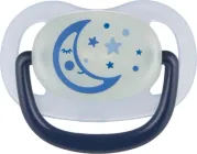 Пустушка силіконова анатомічна Canpol Babies Night Dreams 6-18 місяців (22/501_blu_new)