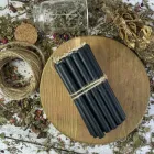 Чорні воскові свічки 12 см (25шт)