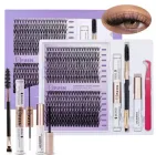 Набір накладних вій ISEEN пучками 30+40D з клеєм та ремувером