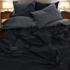 Комплект постільної білизни Наша Швейка Бязь Чорний і сірий однотонний Євро 200х220 см