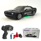 Машинка для дрифту Додж на радіокеруванні Dodge Hellcat Світло Неонове підсвічування Розмір 21 см Black