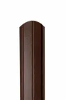 Штахетник для паркану напівкруглий Завод ПрофАльянс мат RAL 8019 темно-коричневий/двосторонній 550 мм