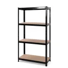 Стелаж металевий 120х70х50 см ЧОРНИЙ 4 полички MДФ (5 мм) БОНА-ПРО