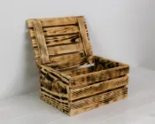 Ящик дерев’яний декоративний з кришкою XRMASTER Лофт обпалений Міні