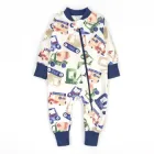 Чоловічок для хлопчика на блискавці Tractor 92 см Молочний