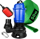 Насос фекальний дренажний + 50 метрів шлагу N.E.K занурювальний 2,6 kW з подрібнювачем ножем дробаркою лезом сікатором