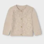 Кофта Lupilu в'язана трикотажна дитяча з візерунком зірочки на ґудзик серія Pure collection з органічної бавовни 74-80 см (6-12 міс) бежева