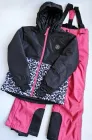 Дитячий зимовий лижний термокостюм Розмір 122-128 см Куртка і напівкомбінезон Мембрана Crivit Для дівчаток Чорний Рожевий