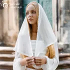 Хустка до церкви Мамине Сонечко “Белла Донна ” айворі кольору ( арт. 335)