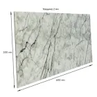 Пластикова плитка настінна PET Сірий камінь Мармур 300х600х2 мм панелі самоклеючі для кухні скинали