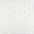 Самоклеюча 3Д-панель під цеглу Біла 700х770х2мм стінові панелі декоративні ПВХ цегляна кладка SW-00001914