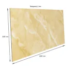 Пластикова стінова плитка PET Бежевий Мармур 300х600х2 мм панелі самоклеючі для кухні та стін мармуровий