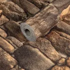 Самоклеючі текстурні шпалери Коричневий камінь Камінь 2800х450х1,5мм клейкі рулонні з малюнком