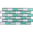 Стінові панелі для ванної ПВХ під Плитку бірюзовий орнамент 960*480мм для стін кухні декор Текстура цегла