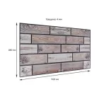 Панелі ПВХ для оздоблення Дерев'яні дошки Текстура дерева 960*480мм декоративна стінова Коричневий