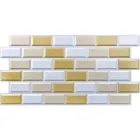 Пластикові стінові панелі ПВХ Клінкерна цегла плитка Пісочна 960*480мм декоративна вінілова