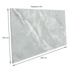 Пластикова плитка 1 кв.м ПЕТ Сірий Мармур текстура 300х600х2 мм панелі самоклеючі камінь для скіналі