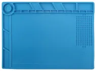 Мат силіконовий, термостійкий AIDA S-140, для ремонту техніки та розкладки запчастин / 350x250 мм Blue