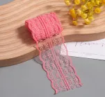 Мереживо Сітка / 4,5 см / «АЛЮР» / Упаковка - 10 метрів / Кавуновий