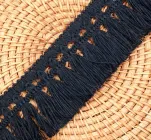 Тесьма "Бахрома" / 5 см / 1 метр / Чорний