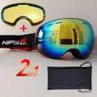 Гірськолижні Окуляри для Лиж + Змінна Жовта Лінза Лижні Маски Copozz Nipsu