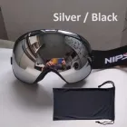 Гірськолижна Маска Дзеркальна Чорна Рама Лижні окуляри для дорослих та підлітків Copozz AoFuson Nipsu