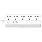 Мережевий Подовжувач LDNIO SC5415 5 universal ports /1 PD/1 QC/2 auto ID 2m, White