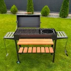 Мангал-гриль 5 мм посилений на 13 шампурів з решіткою-гриль та підставкою під казан