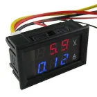 Цифровий вольтметр/амперметр 100В, 50A - червоний/синій