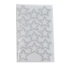 Стрази самоклеючі у формі Зірки для обличчя, тіла та волосся 1 лист 14 шт. Сріблястий