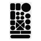 Набір латок самоклеючих для ремонту одягу та аксесуарів Геометричні форми сет 25.5х14.5 см. Чорний