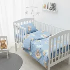 Дитяча постільна білизна для немовлят Viluta ранфорс - 25415 blue блакитна