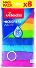 Серветки з мікрофібри Vileda Microfibre Colors 8 шт (4023103185975)