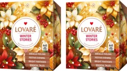 Упаковка чаю Lovare Winter Stories 4 види по 8 індивідуальних конвертів х 2 шт (2000989193944)